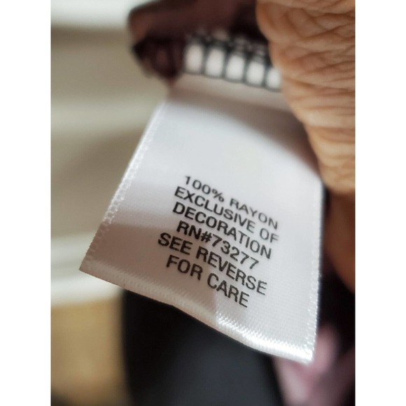 Simply Vera Women's Floral 100% Rayon Round Neck Short Sleeve Top Blouse Size XS - Picture 11 of 12